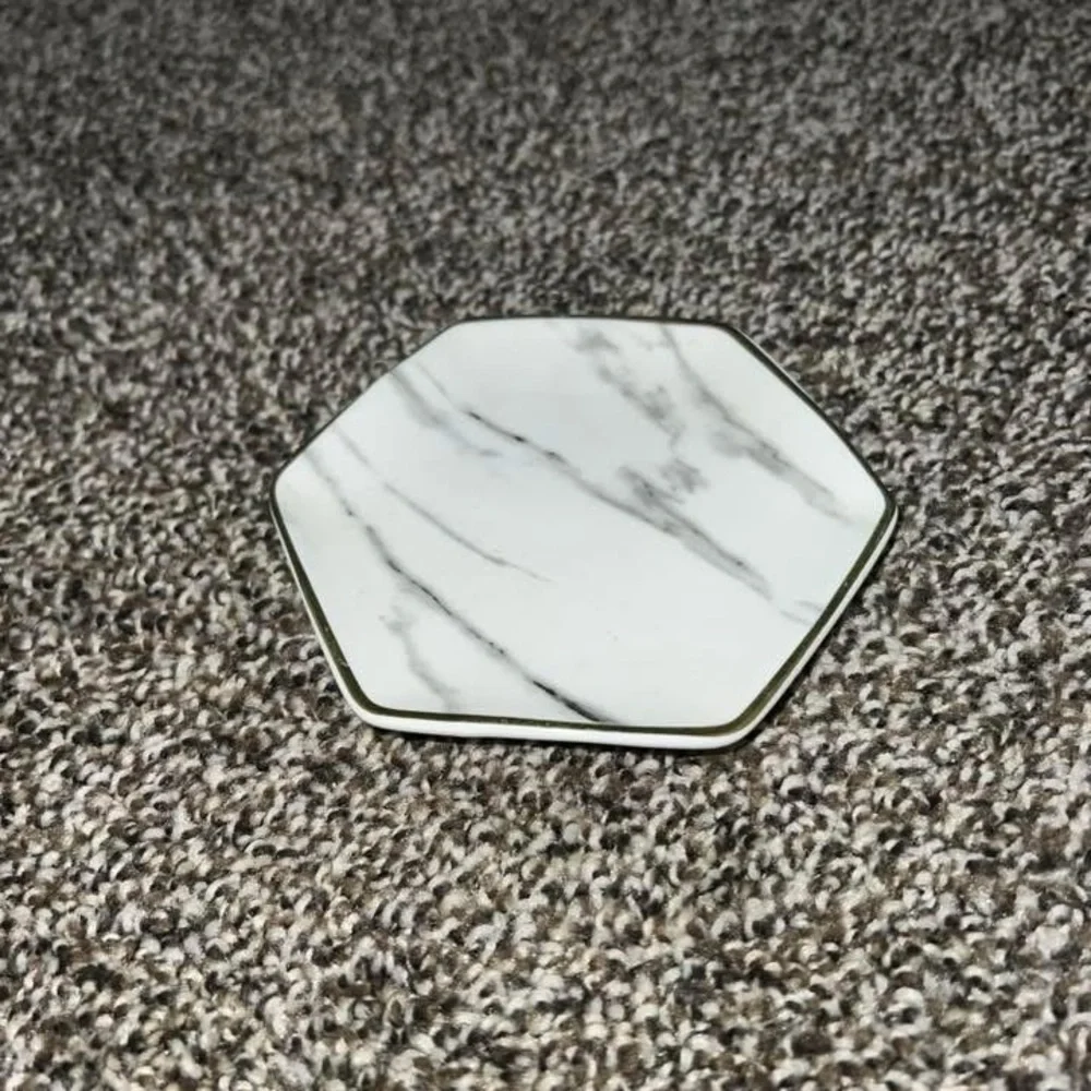 Pier 1 White and Gray Marble Ring Dish